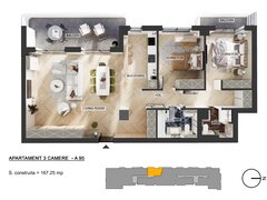 Pipera Plaza, apartament 3 camere, bloc finalizat