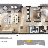 Pipera Plaza, apartament 3 camere, bloc finalizat